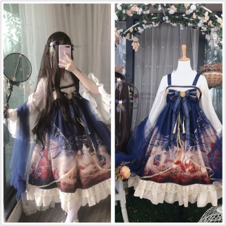 Nine Tailed Fox Wa Lolita Style Dress JSK (DJ06)